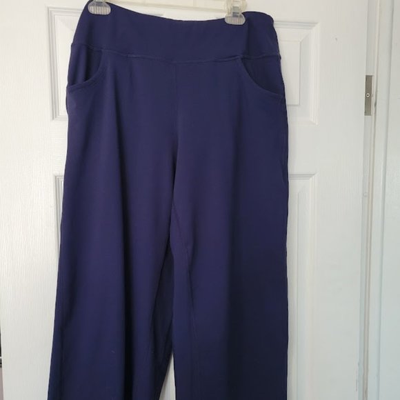 Promover‎ Wide Leg Capri Yoga Pants with Pockets High Waist NWOT XXL - Picture 1 of 5